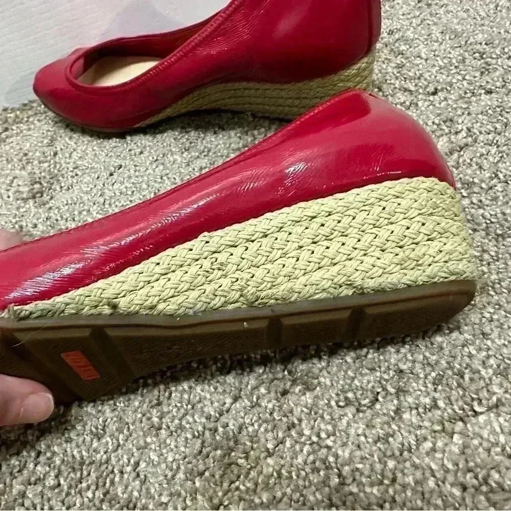 Cole Haan Red Espadrille Wedge Flats